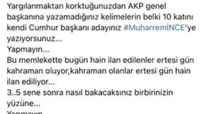 CHP’li eski Başkan İnce’yi savundu